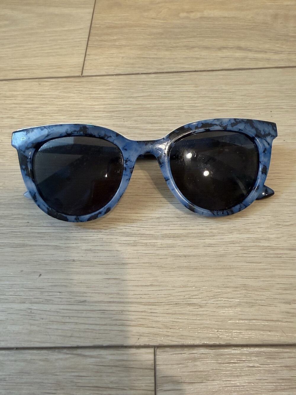 PRIVE REVAUX THE KIKI BLUE MARBLE POLARIZED SUNGLASSES 50-22-145mm